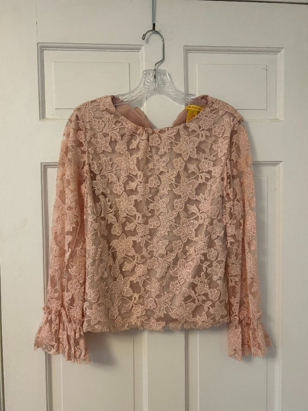 Catherine Malandrino Blush Pink Lace Blouse Size XS